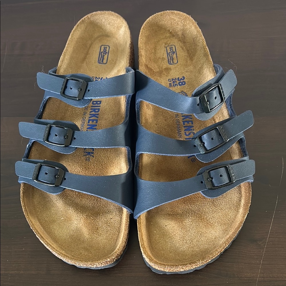 Birkenstock Blue Strappy Sandals #BIR-98